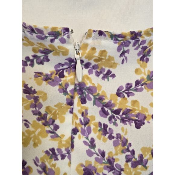 Lulus Brynne White & Yellow Floral Print Mini Dress| XL Beachy Cottagecore - Picture 7 of 9